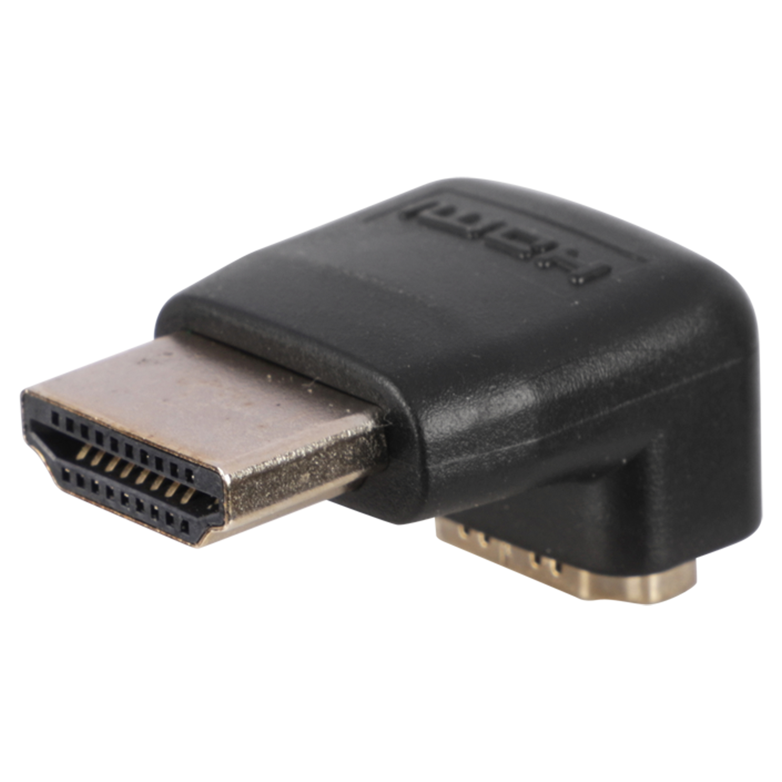 00.151.51 Q-Link  HDMI connector gold plated - haaks - male/female - zwart