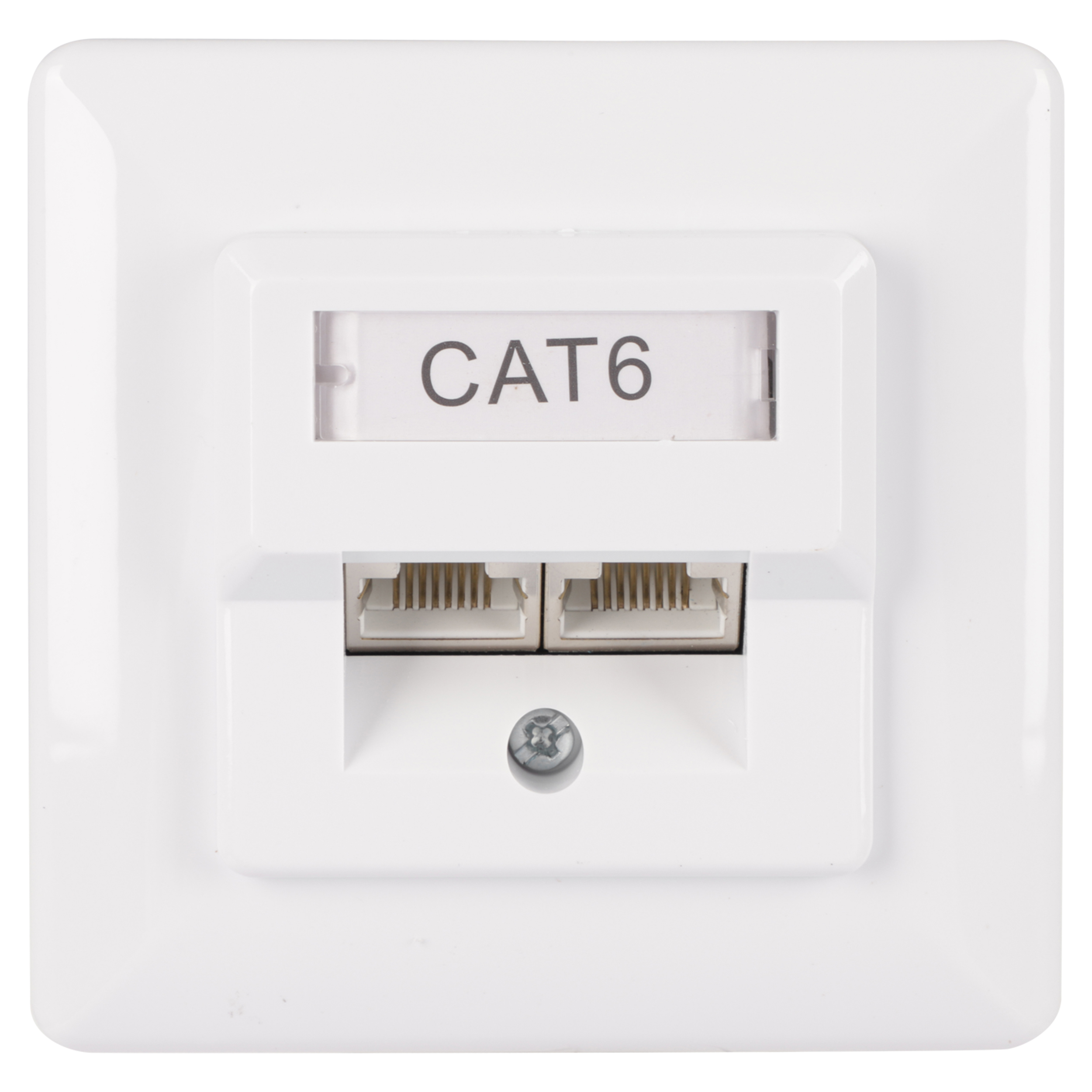 00.152.62 Q-Link  UTP contactdoos inbouw - 2-voudig - RJ45 - CAT6 - KPN - wit