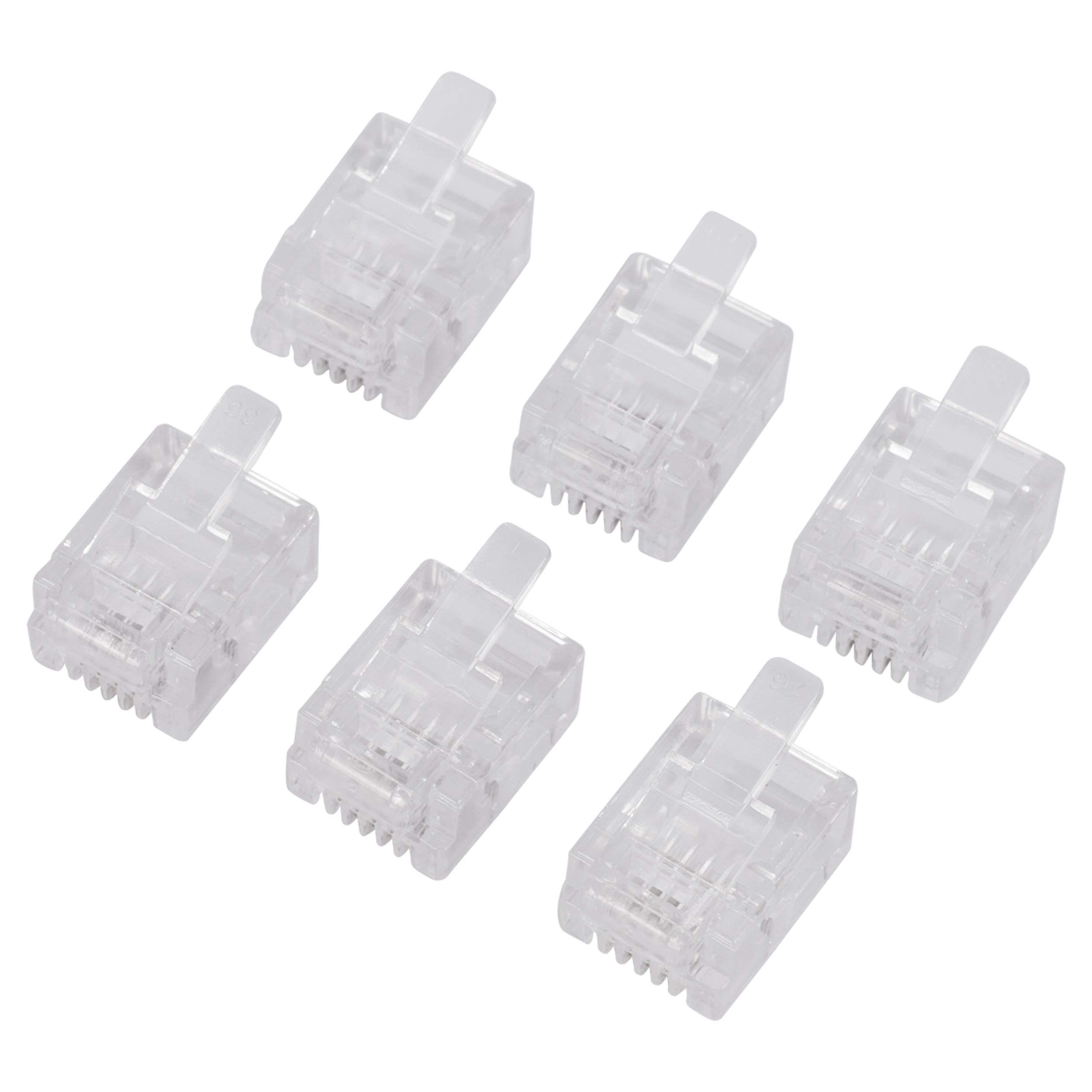 00.153.31 Q-Link  telefoon plug RJ11 - 4-polig - transparant