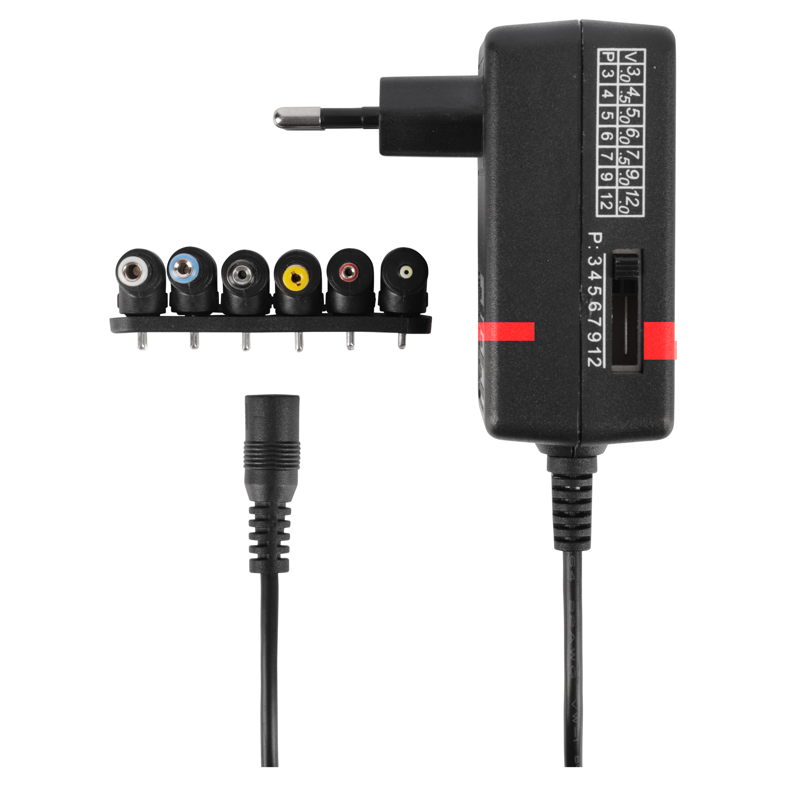 00.154.82 Q-Link  AC/DC adapter 3-12V - 27W - plug - zwart