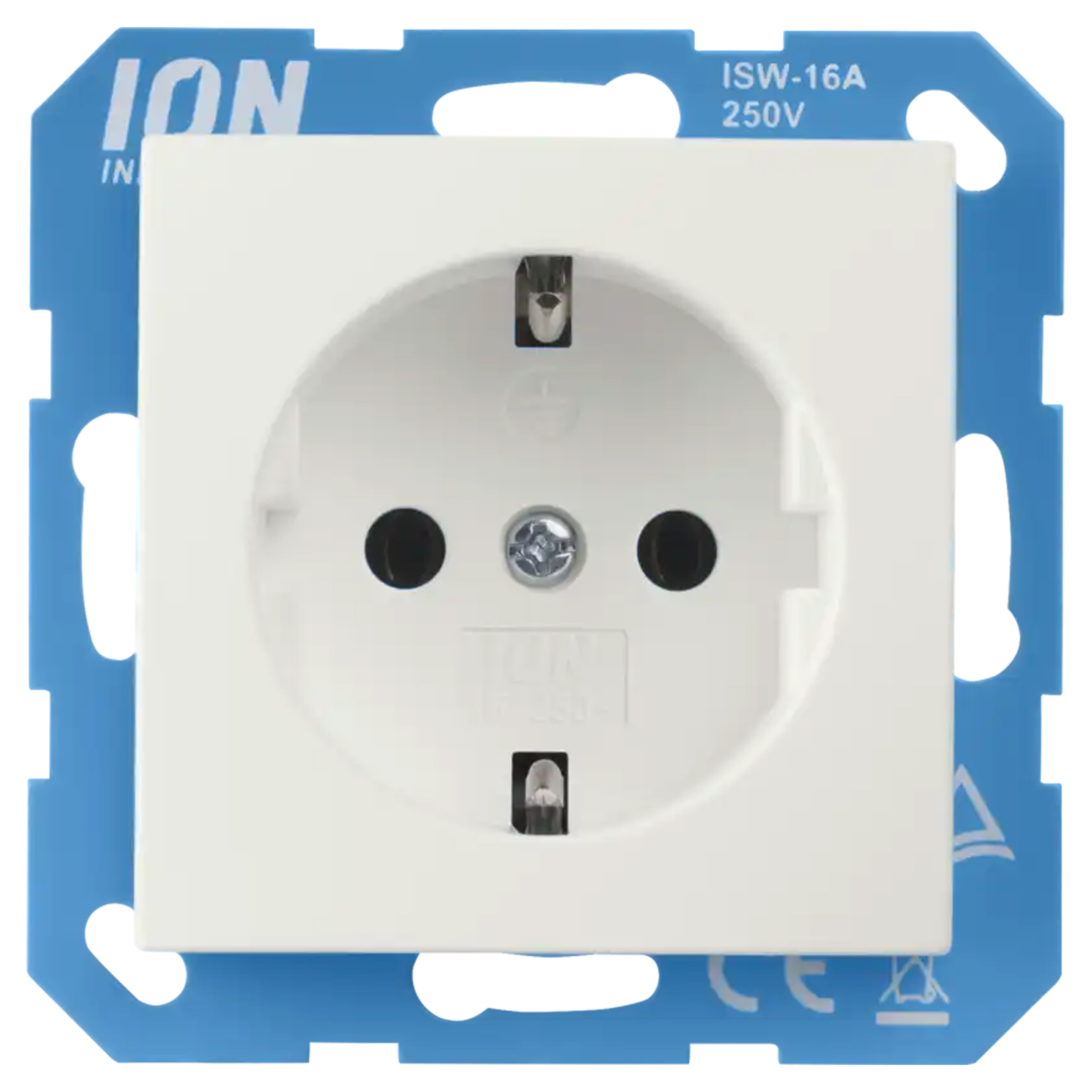 58.116.41 ION Industries E1 contactdoos inbouw - 1-voudig - randaarde - met aanraakbeveiliging - 71 x 71 x 32 mm - alpin wit