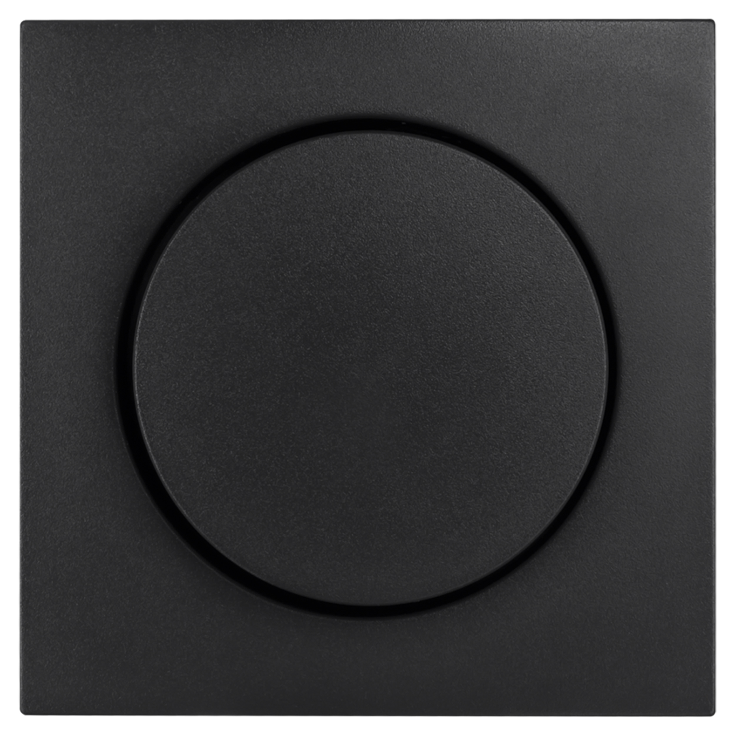 Centraalplaat - met knop - duo dimmer - zwart - E1