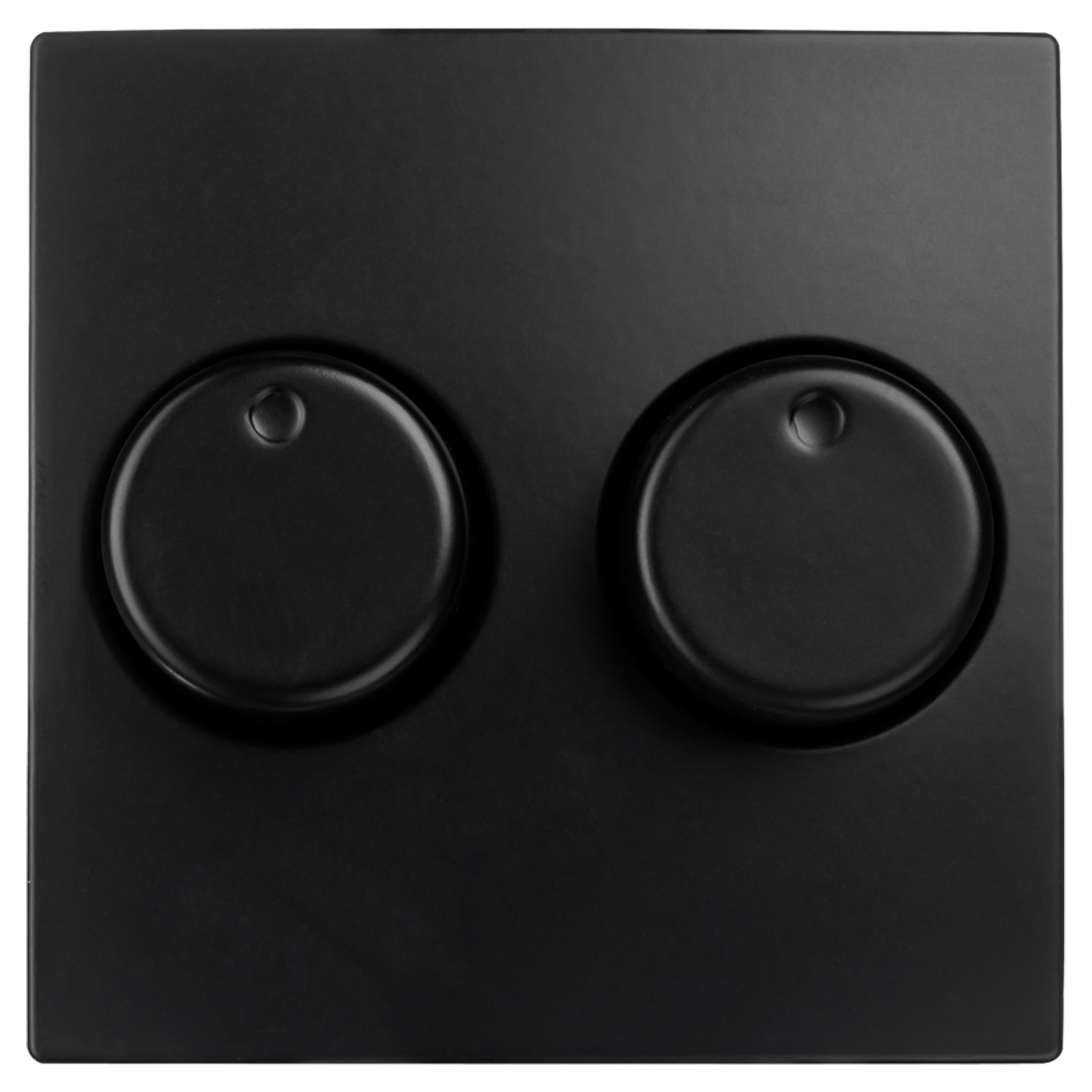 Centraalplaat - met knop - dimmer - zwart - E1
