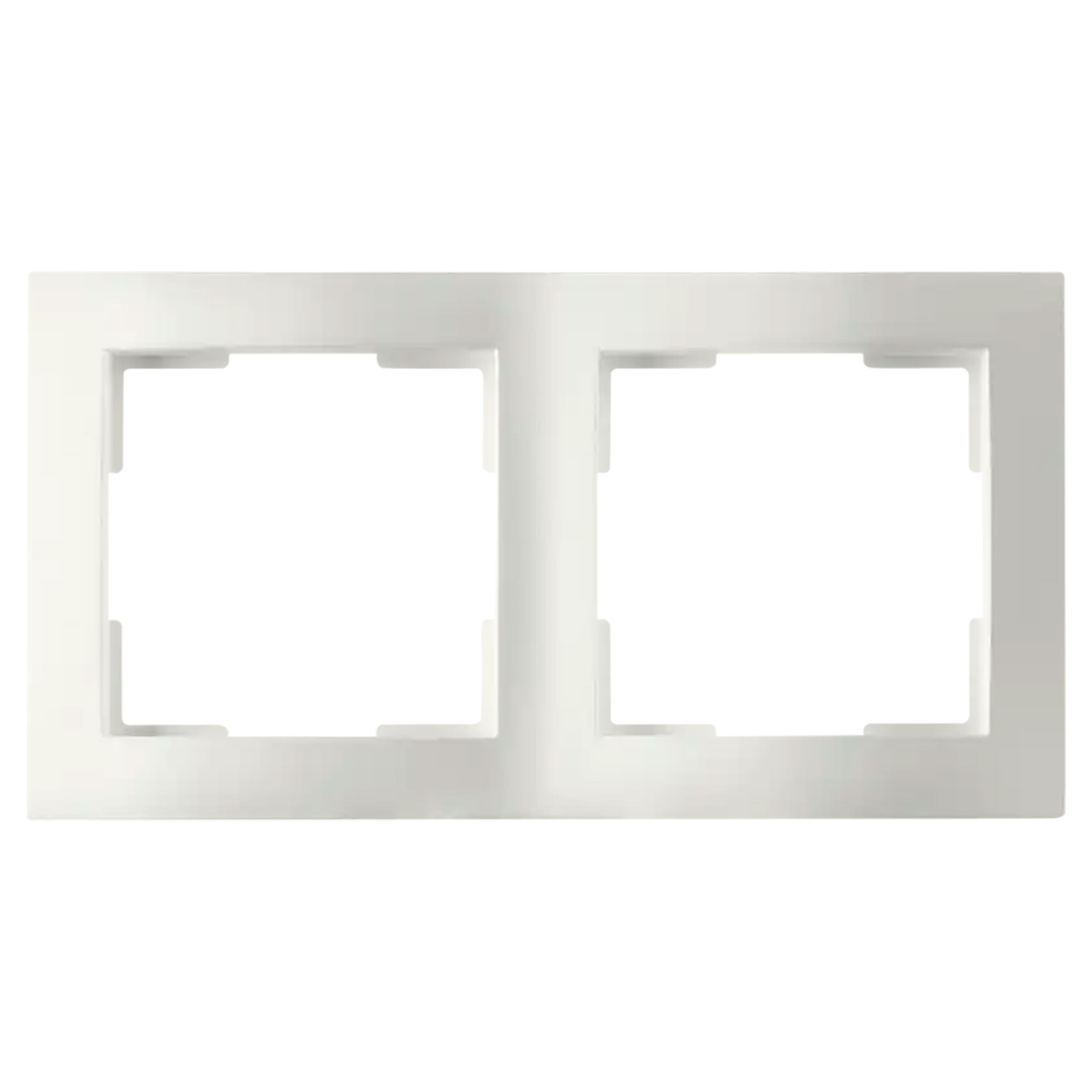 66.119.22 ION Industries E1 afdekraam 2-voudig - verticaal/horizontaal - 153 x 80 x 11 mm - mat wit