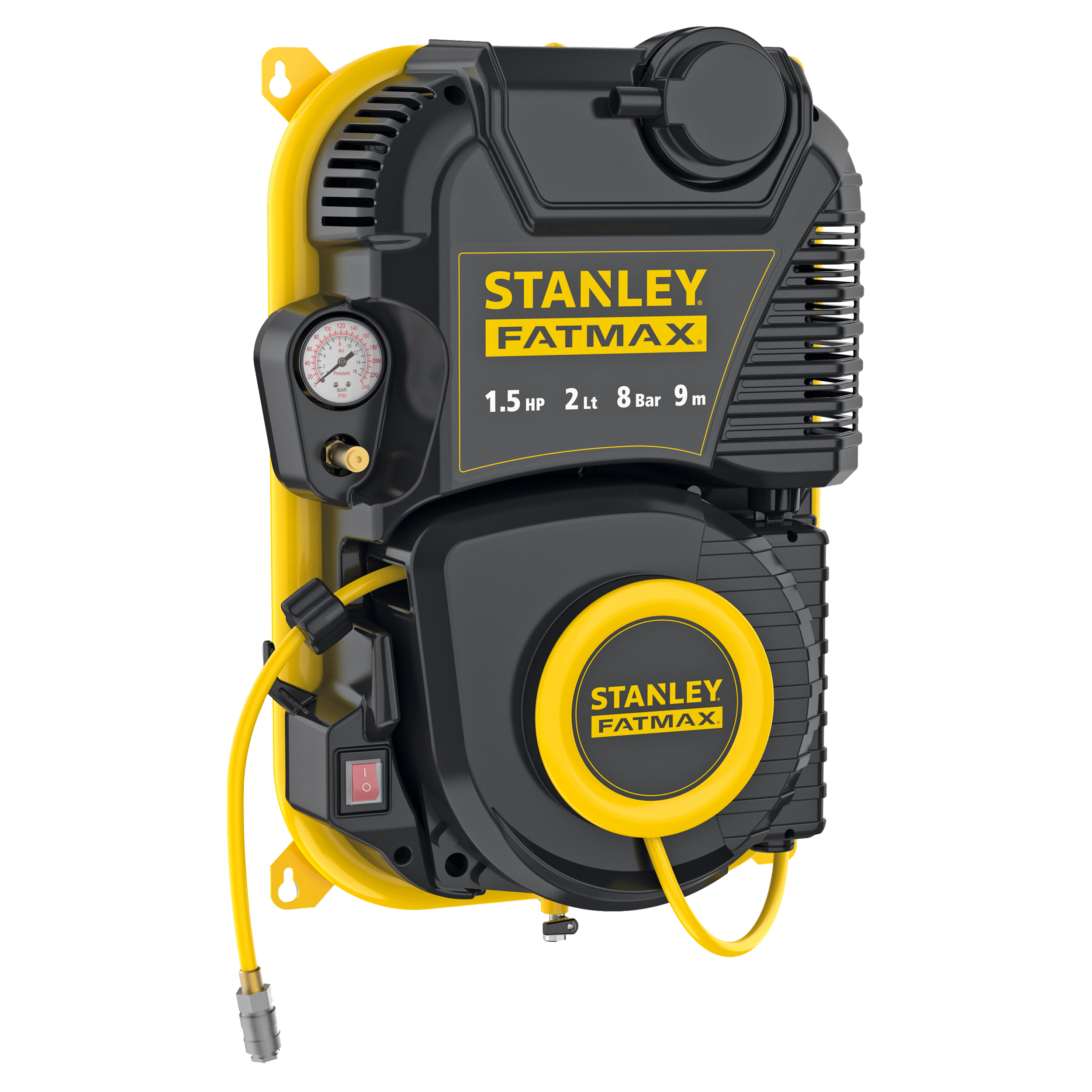 83.200.00 Stanley Fatmax compressor wall tech - FMXCMD152WE - zwart/geel