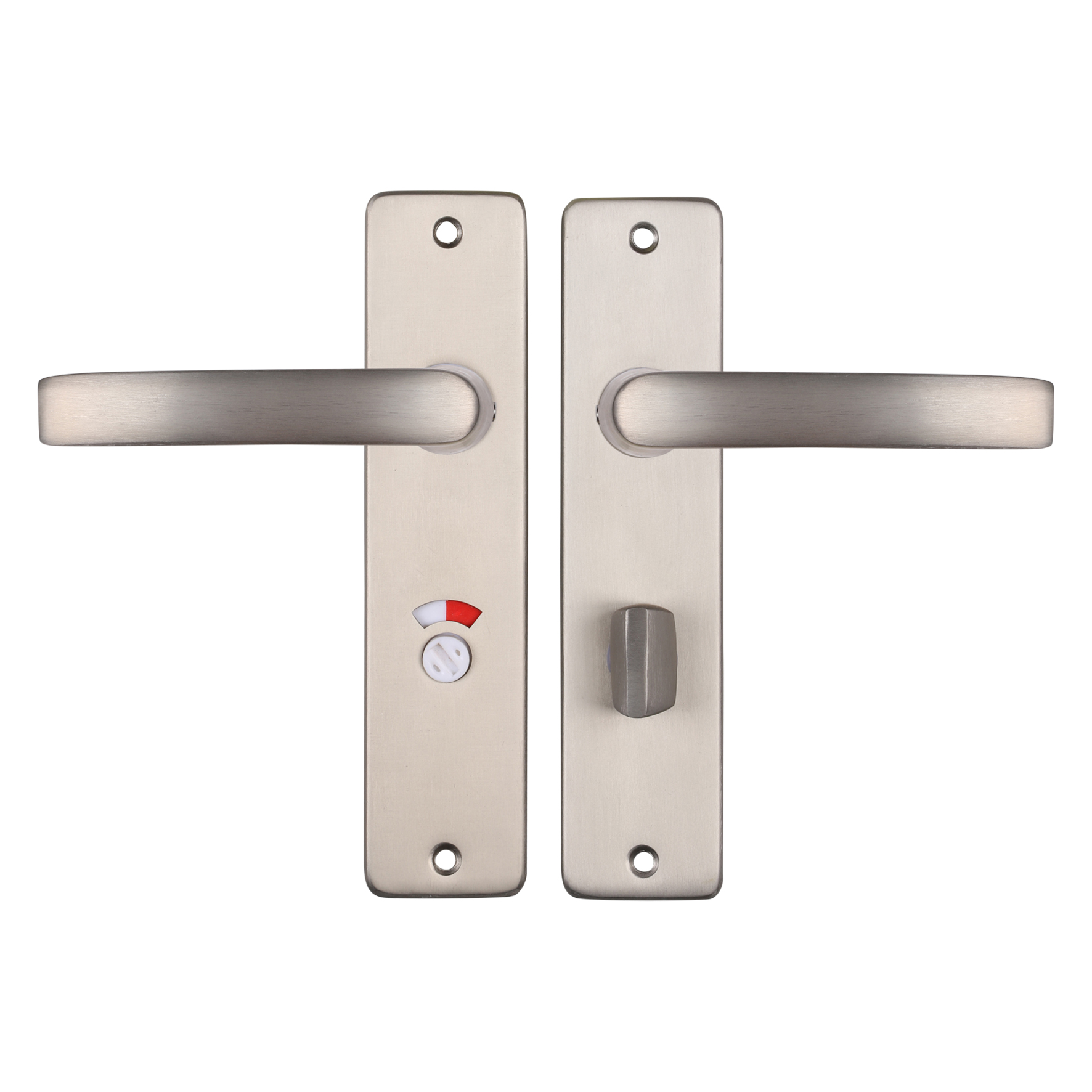 86.200.04 Starx  deurkruk blok - kortschild - WC63-8 - aluminium F9 - 180 x 41 mm - RVS kleur